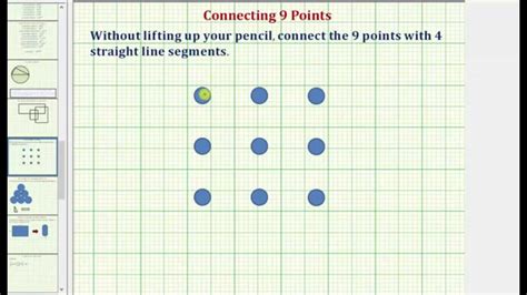 connect dots using 4 lines|Connect up all of these dots with only four straight lines without .